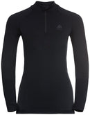 ODLO BL TOP Turtle neck l/s half zi Unterhemden ODLO 60212 black - new odlo graphit XS