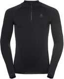 ODLO Herren Unterhemd BL TOP Turtle neck l/s half zip Unterhemden ODLO 60212 black - new odlo graphit S