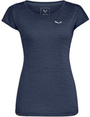 SALEWA PUEZ MELANGE DRY W S/S TEE Wandershirts /-hemden SALEWA 3966 navy blazer melange 36