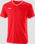 WILSON M TEAM II HIGH V-NECK Tennisoberteile WILSON TEAM RED S